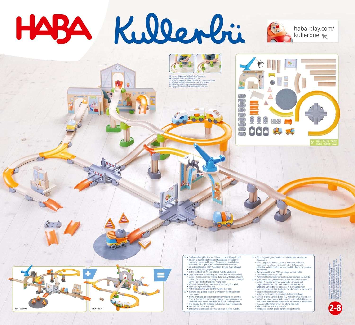 Haba Kullerbü Spielbahn Große Baustelle Produktbild