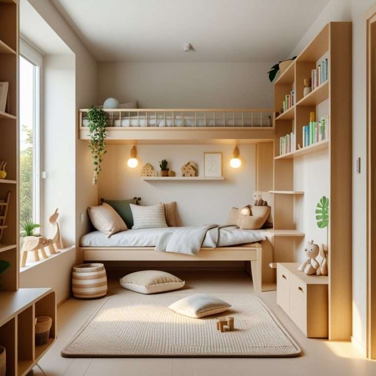 Kinderzimmer platzsparend einrichten_grafik